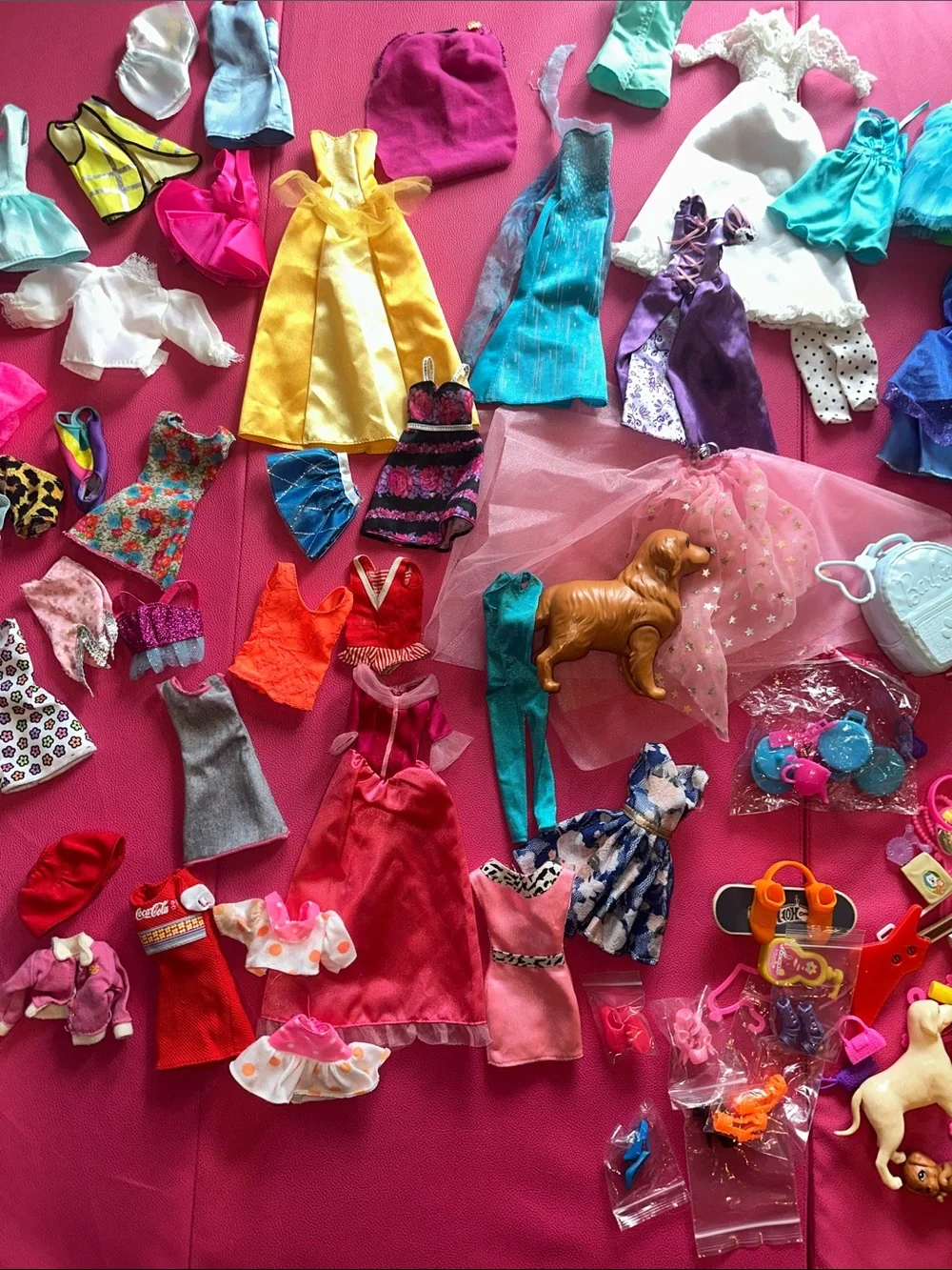 Large Lot of Mixed Barbie Doll Clothing & Accessories.